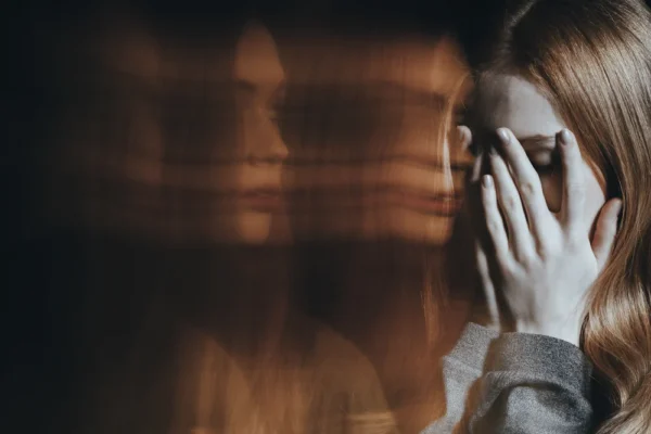 Young girl with schizophrenia crying person addicted to fentanyl seeking treatment at Recovery at the Crossroads